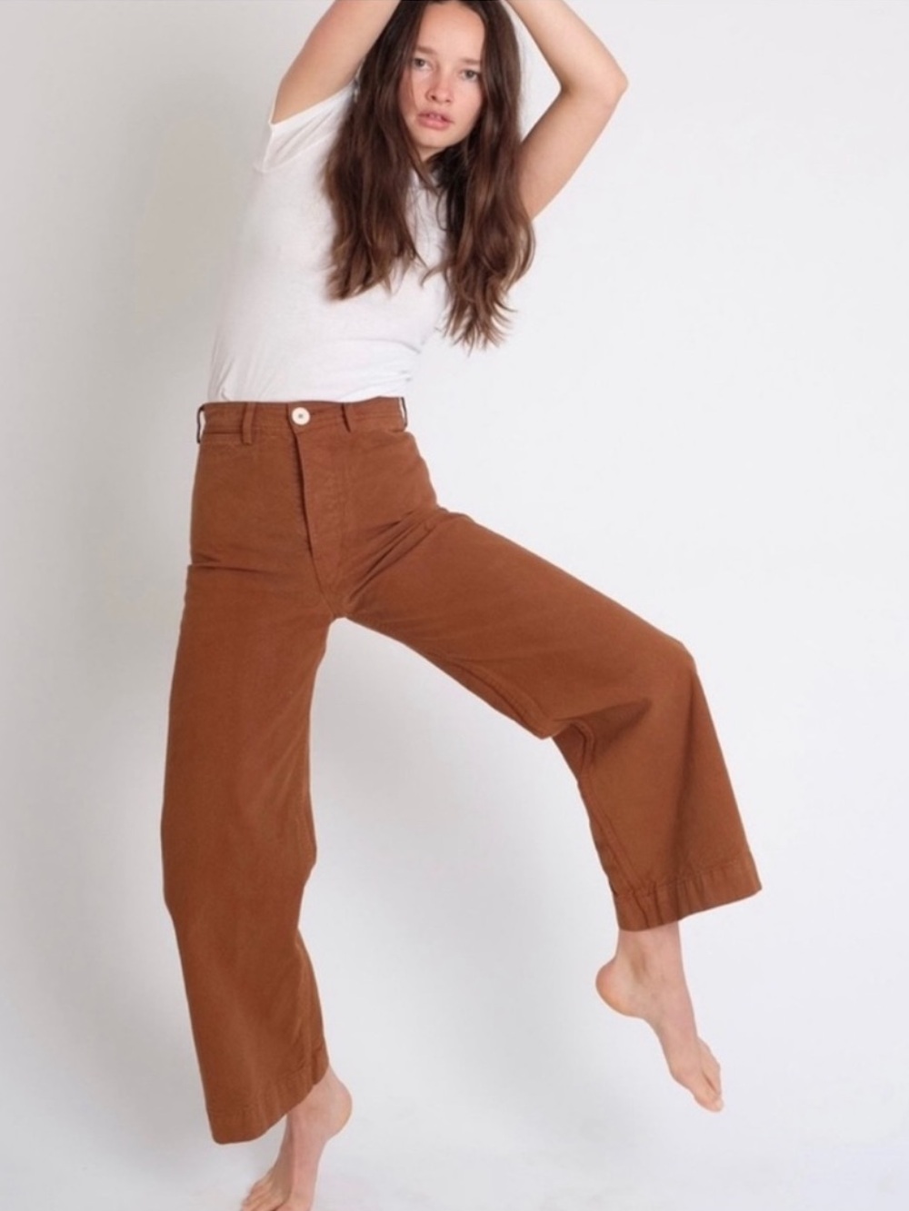 Jesse Kamm Sailor Pant in Rust Brown